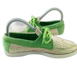 Coogi Australia Linen/Twill/ Canvas Urban 90s Luxury Loafer Women's 8.5. Green/W